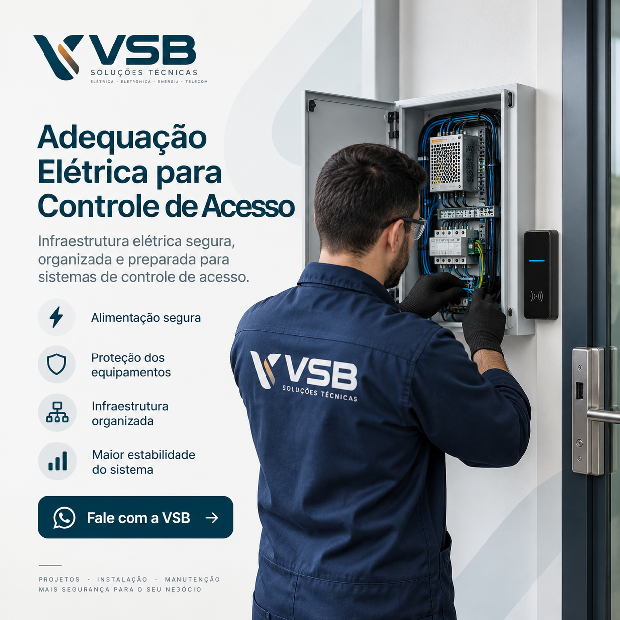 Adequação Elétrica para Controle de Acesso