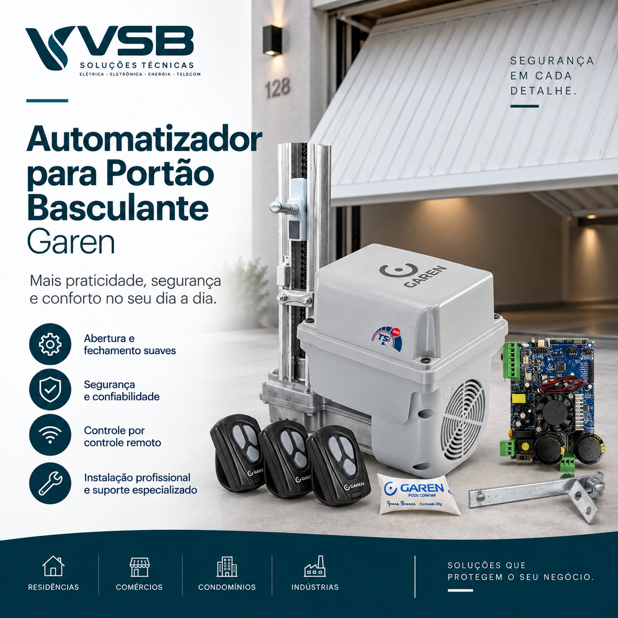 Automatizador para Portão Basculante — Garen