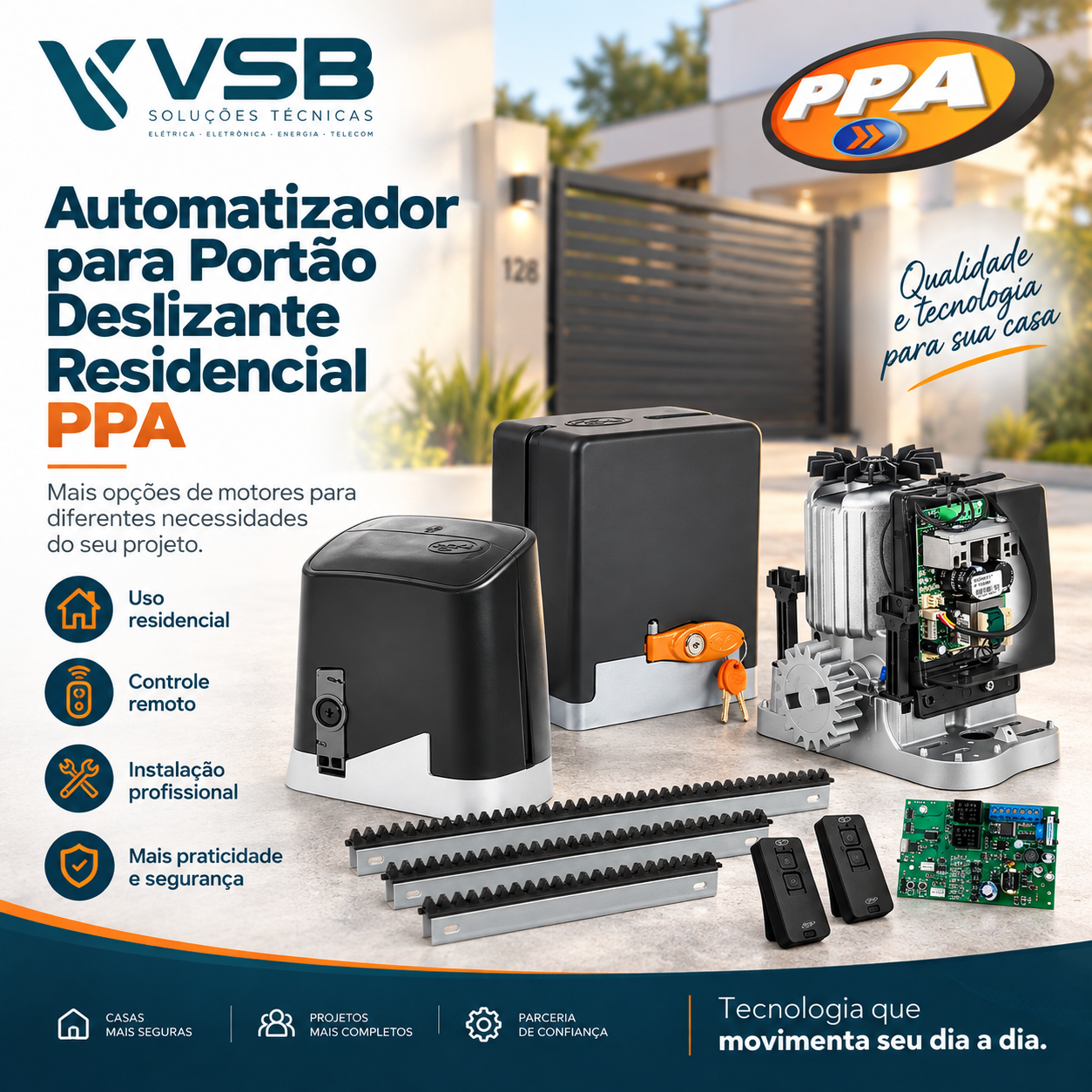 Automatizador para Portão Deslizante Residencial — PPA