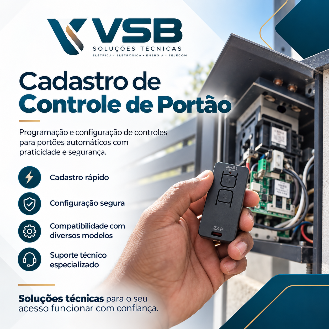 Cadastro de Controle de Portão